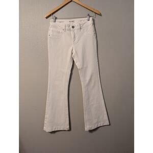 DL1961 Women’s Jeans Joy Mid Rise Flare Denim Womens 26 White Wide Leg 70s